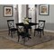 International Concepts 36 in. Solid Wood Square Dual Drop Leaf Dining Table with 4 Chairs in Black K46-36SDP-C613-4 - alternate 4